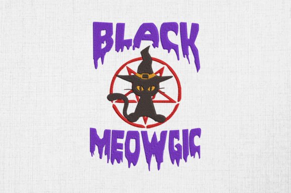 Black Cat Meowgic Halloween Witch Embroidery Review