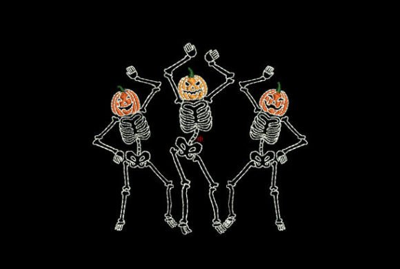 Funny Skeletons Embroidery for Craft Fairs