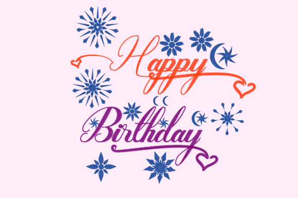 Happy Birthday Lettering Embroidery Review