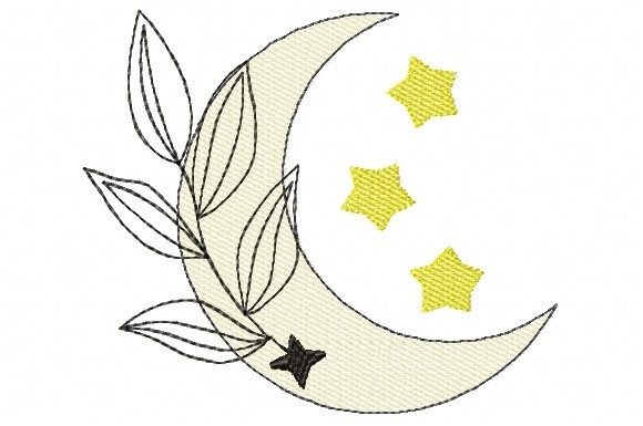 Moon with Flower and Stars Embroidery Review