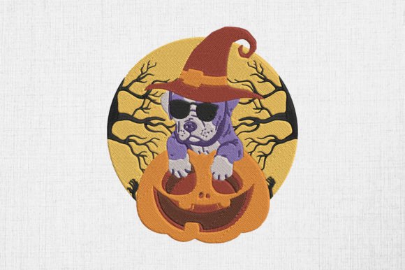 Pitbull with Witch Hat Embroidery Review