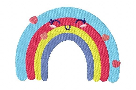 Smiley Face Boho Rainbow with Hearts Review