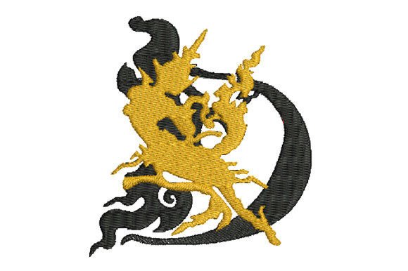 Thai Kinnaree on the Wall of the Temple Embroidery Review